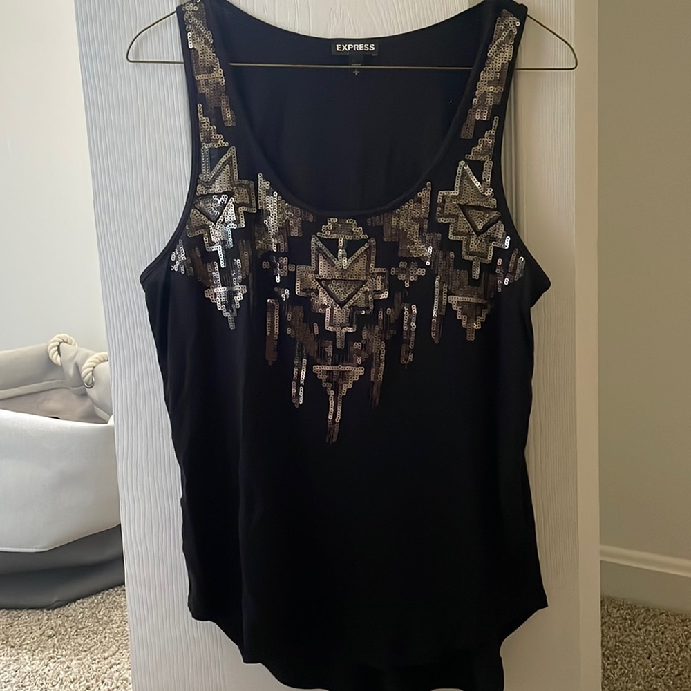 Express Sequin Tank Top. Size S. Only worn twice.